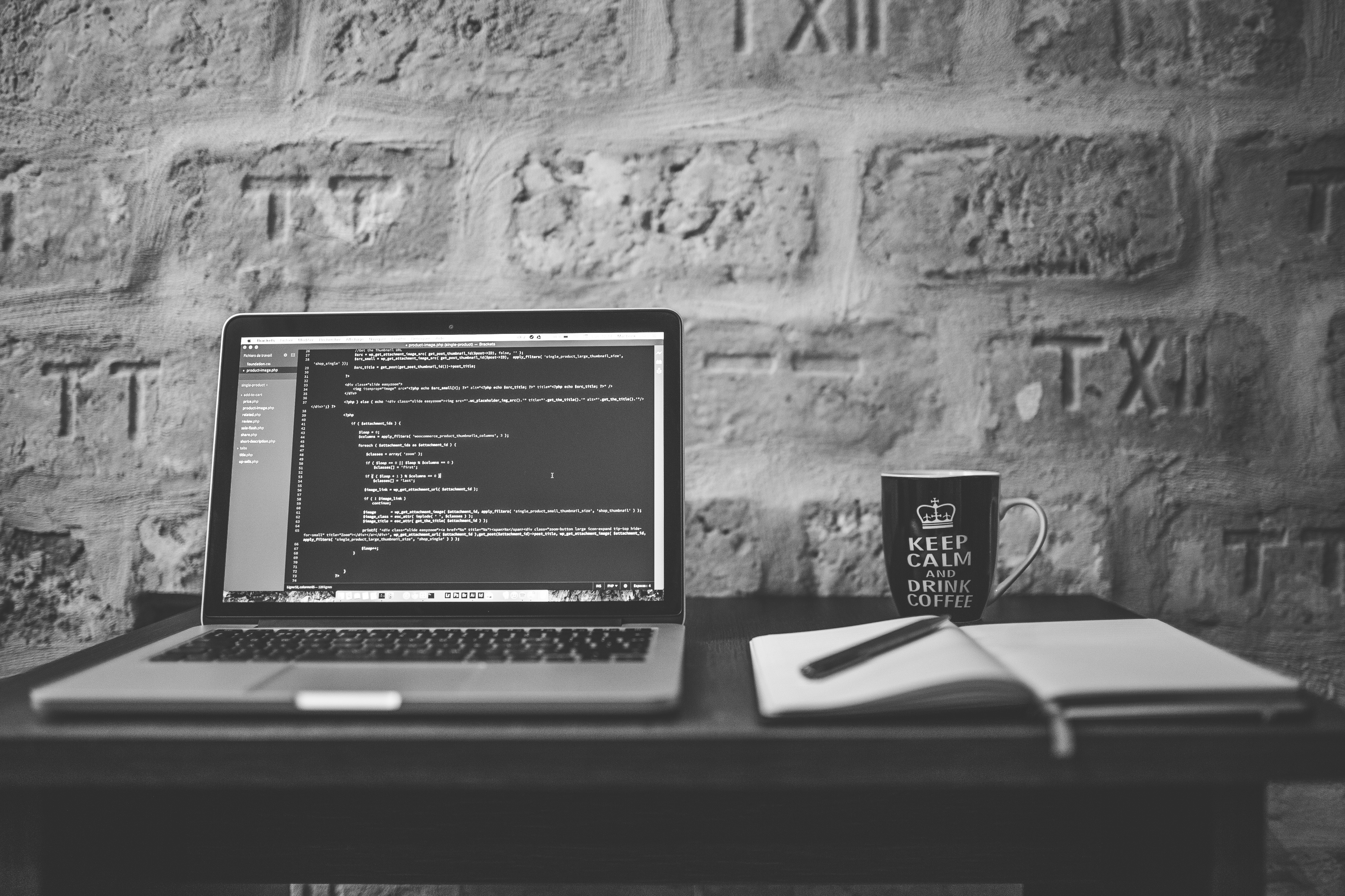 Black and white laptop